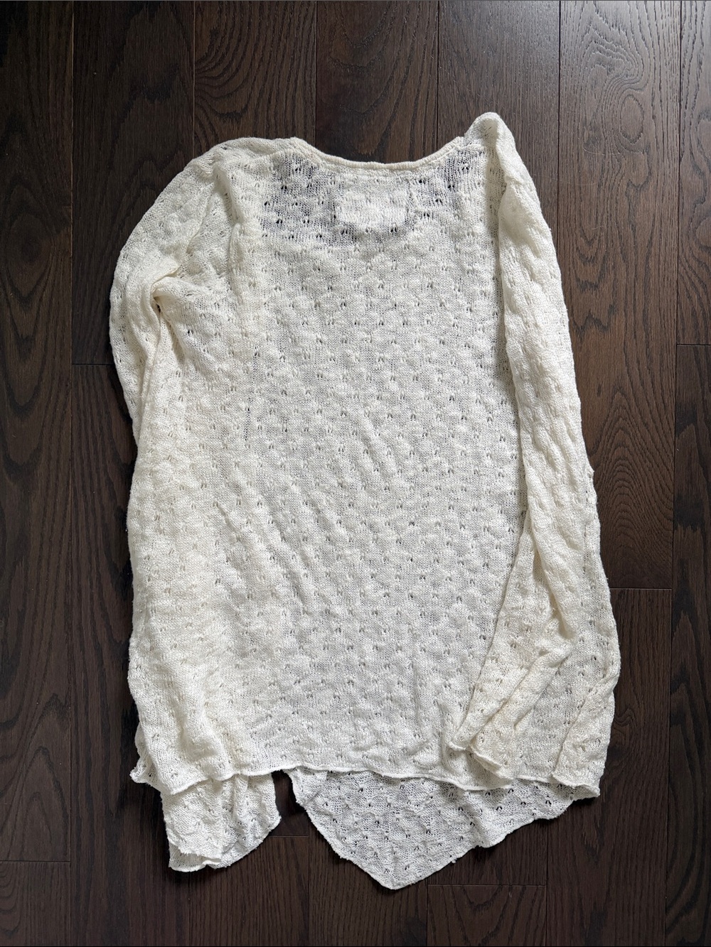 Lightweight Open-Knit Women's Sweater  with Button Detail - Picture 4 of 5